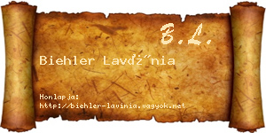Biehler Lavínia névjegykártya